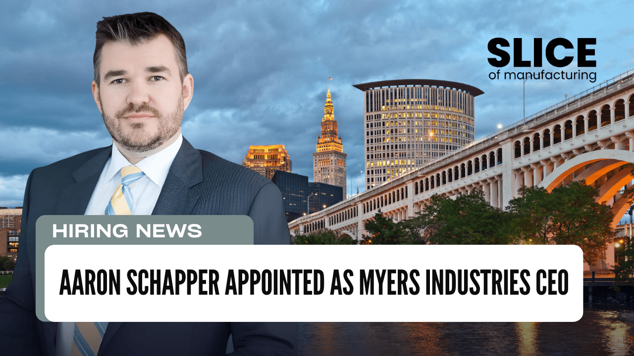 Aaron Schapper Appointed as Myers Industries CEO